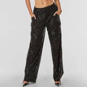 NWT Noli Milan sequin cargo pant size 2